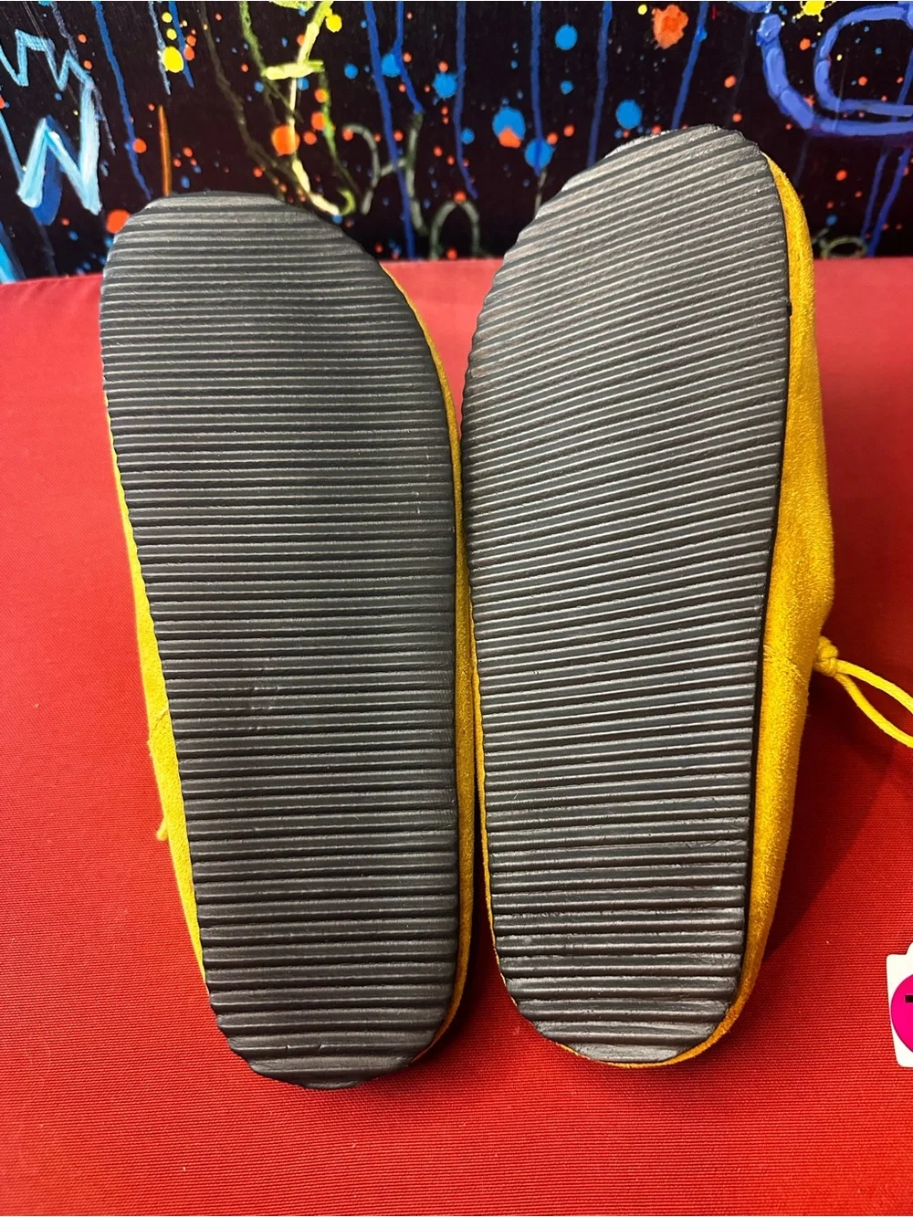 No.72 Yellow Suede Mules Slip-On Shoes Size 40
